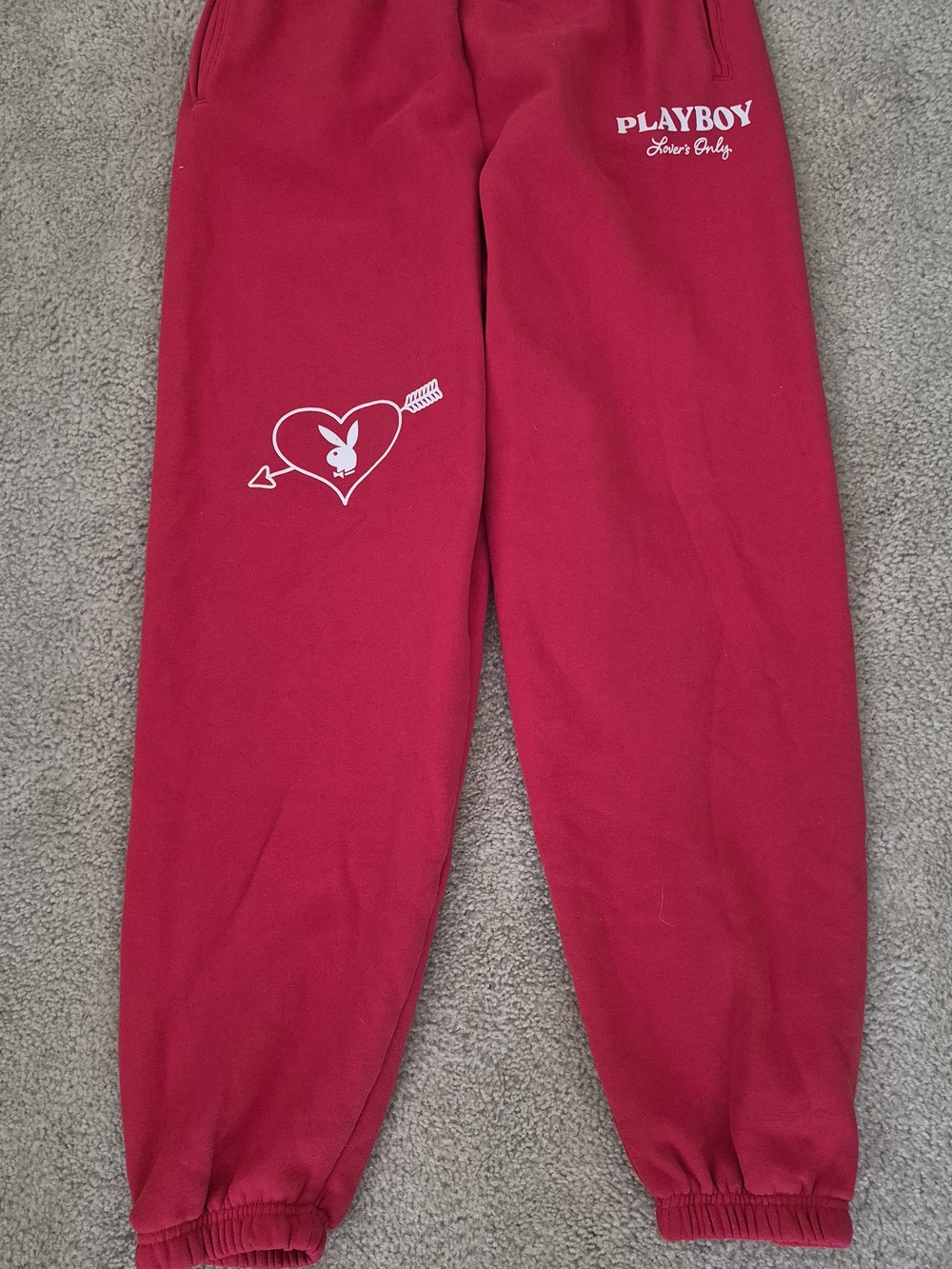 Playboy Red Logo Warm Sweats M